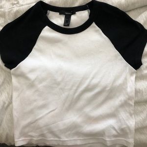 Forever 21 crop top baseball tee